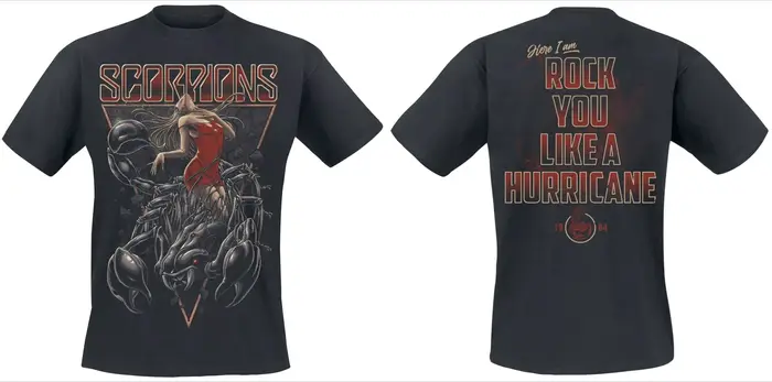 T-Shirt avec Logo triangulaire Scorpions Rock Band, en coton, graphique, pour hommes et femmes, Stre