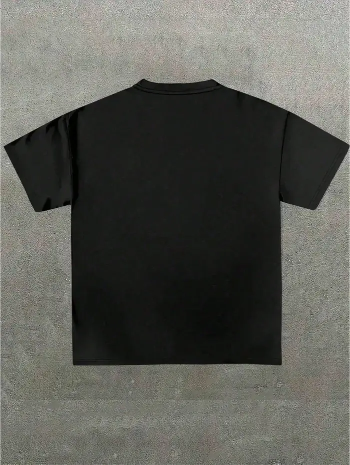 T-shirt à manches courtes imprimé style streetwear pour homme