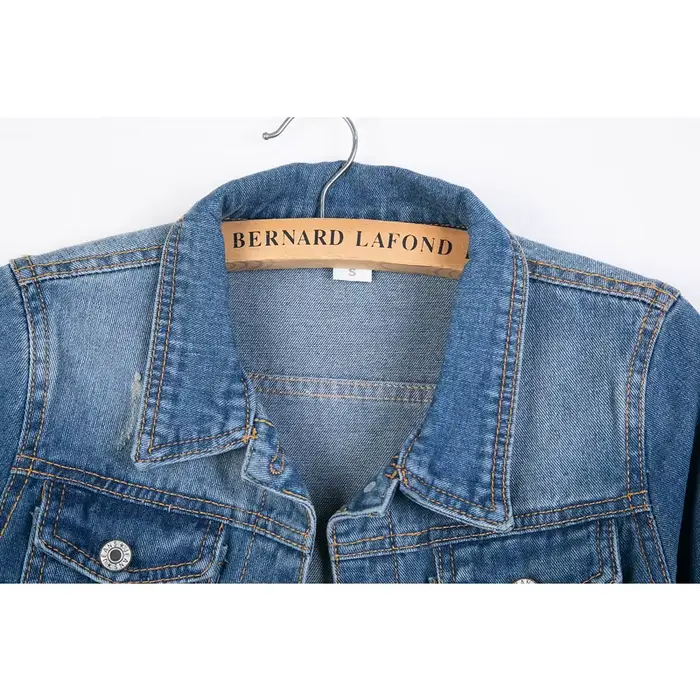Veste courte en Jean à manches trois quarts pour femme