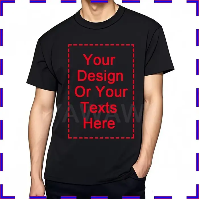 T-shirt personnalisé pour hommes concevoir votre Logo ici coton unisexe t-shirt coton haut d'été mod