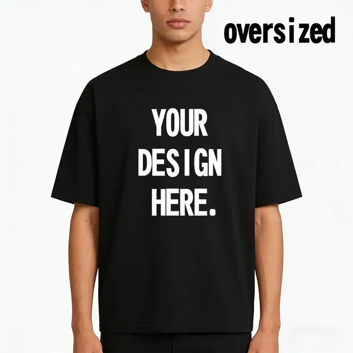 T-shirt Oversize en Coton Personnalisé 2026 – Imprimé sur Mesure, Style Harajuku, Créez Votre Propre