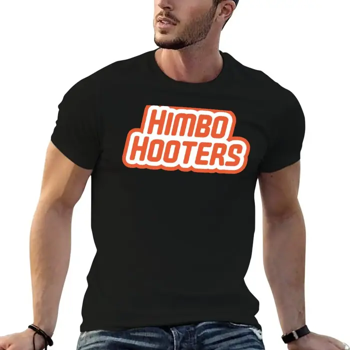 T-shirt Himbo Hooters (Orange) personnalisé, t-shirt essentiel pour homme, t-shirt graphique vintage