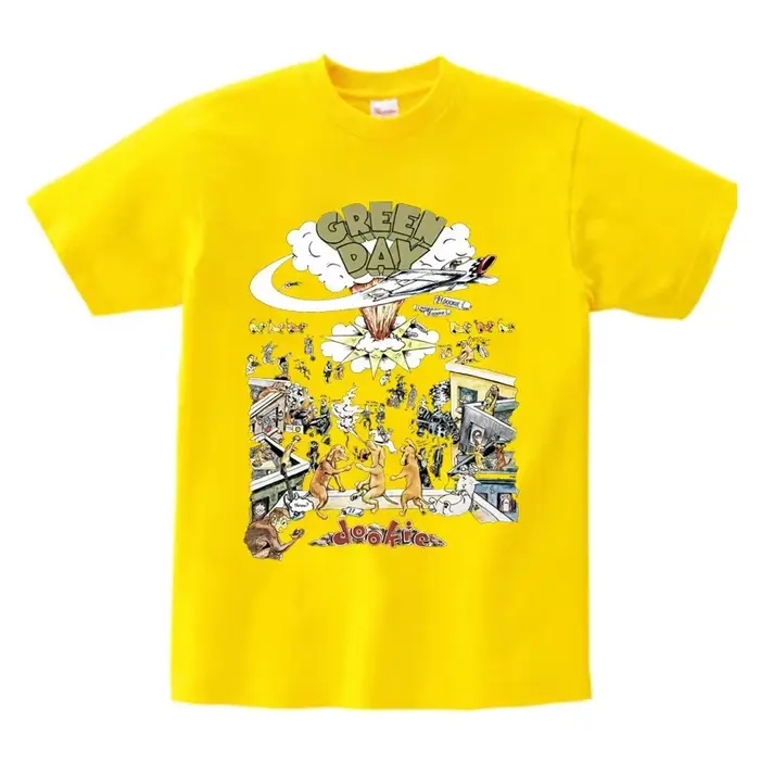 T-shirt noir vintage des années 90 avec motif de dessin animé