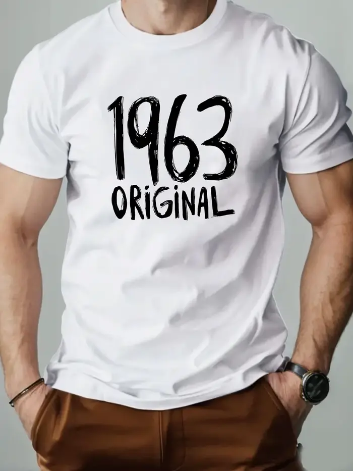 T-shirt homme Vintage Fun 1963 ORIGINAL coton T-shirt Hip Hop femmes Streetwear Harajuku surdimensio