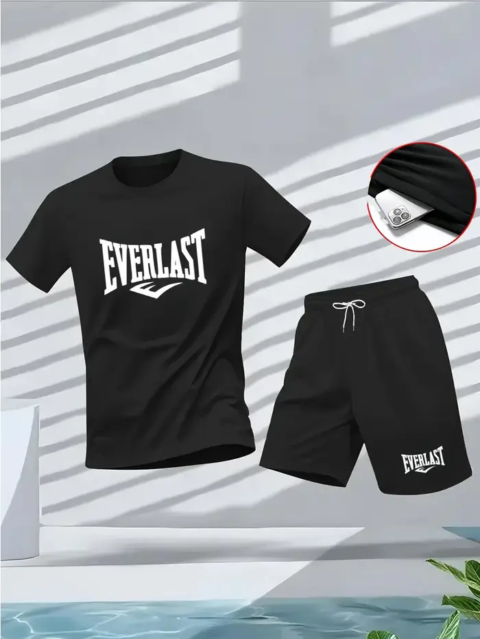 Ensemble d'été pour hommes: T-shirt à manches courtes à col rond