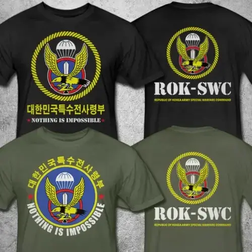 T-shirt ROK SWC du commandement de guerre spécial de l'armée de la république de corée. T-shirts décontractés à manches