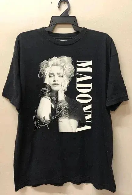 T-shirt Madonna Graphic Tour en coton anthracite
