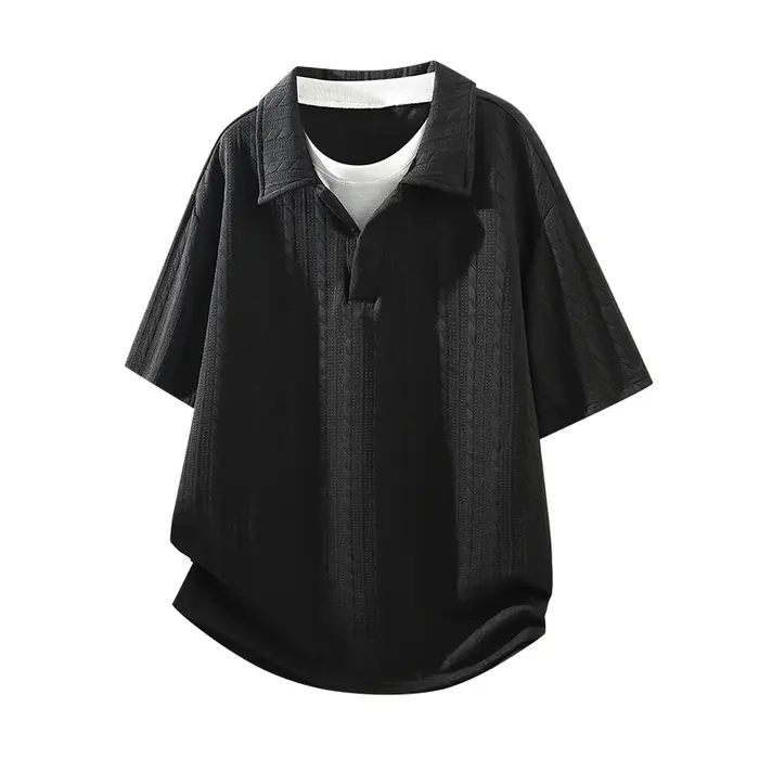 Polos pour hommes grandes tailles, chemise polo noire pour hommes 5XL 6XL 7XL 110-175kg, hauts à man