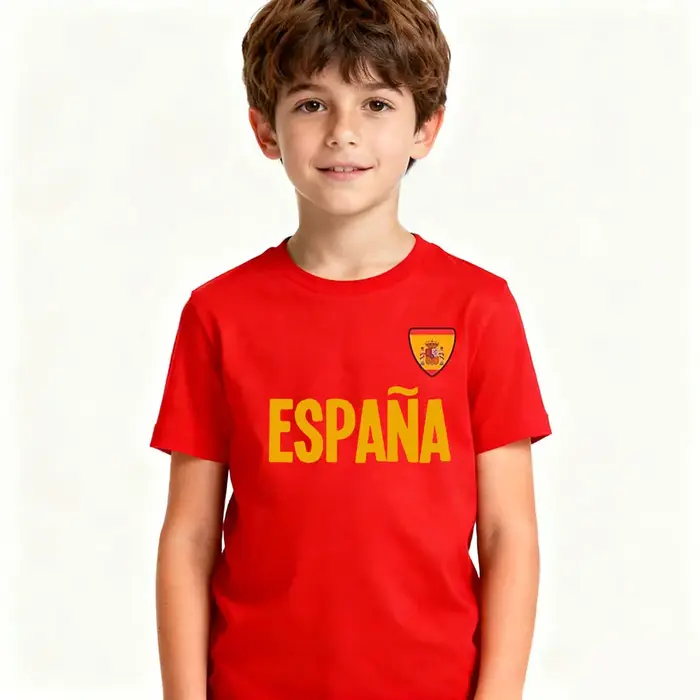 T-shirt ESPANA, vêtements décontractés pour la vie quotidienne des enfants espagnols