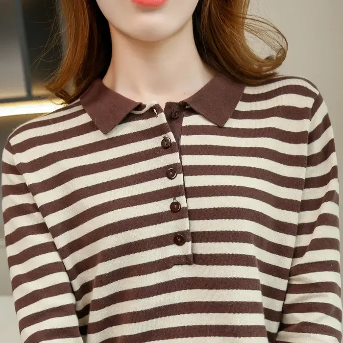 Chemise à rayures pour femmes