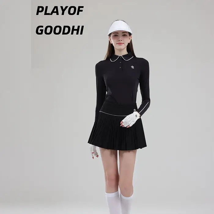 T-shirt de golf à manches longues pour femmes