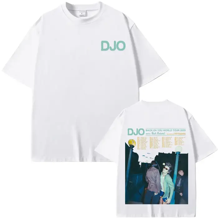 Djo retour sur vous Tour du monde 2025 T-shirts Joe Keery nouveaux Fans cadeau t-shirt unisexe surdimensionné coton Streetwear été décontracté hauts