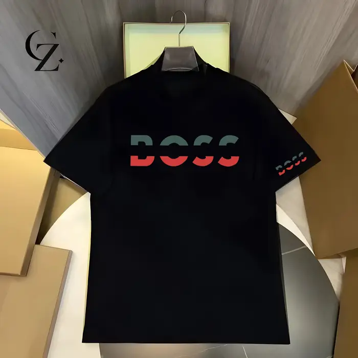 T-shirt de marque haut de gamme imprimé lettres pour l'été 2026, haut décontracté en coton surdimens