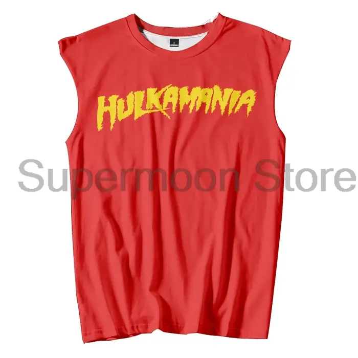 Hulkamania débardeurs Hulk Hogan Rip unisexe sans manches Sport gilet de gymnastique femmes hommes en plein air haut