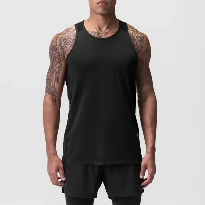 Débardeur Homme Été Respirant Séchage Rapide Sans Manches Haut Élastique pour Gym Fitness Course Décontracté