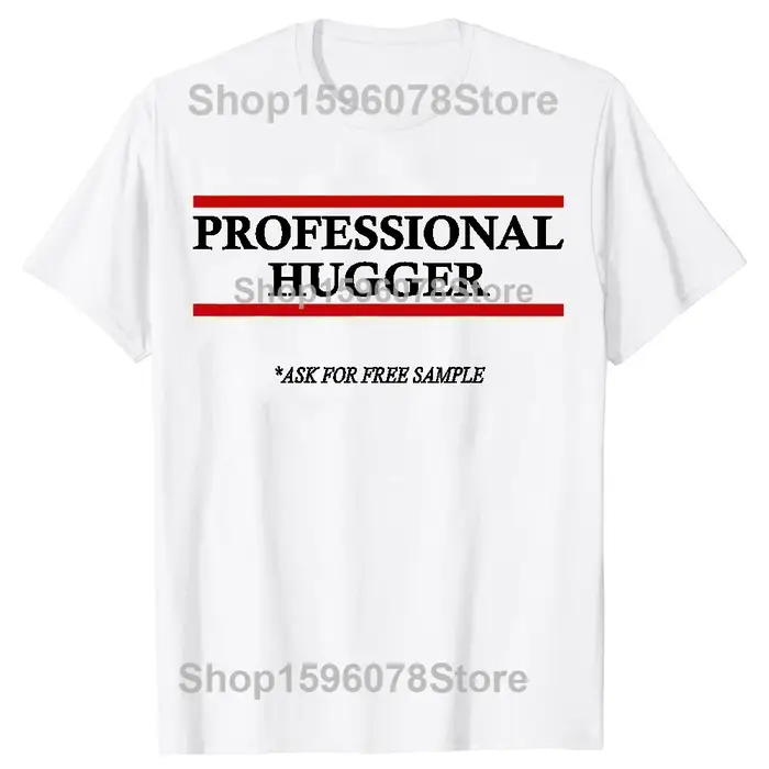 Free Hugs Professional Hugger T-shirts pour hommes et femmes, en pur coton, humoristique, Streetwear, manches courtes, vêtements amples unisexes