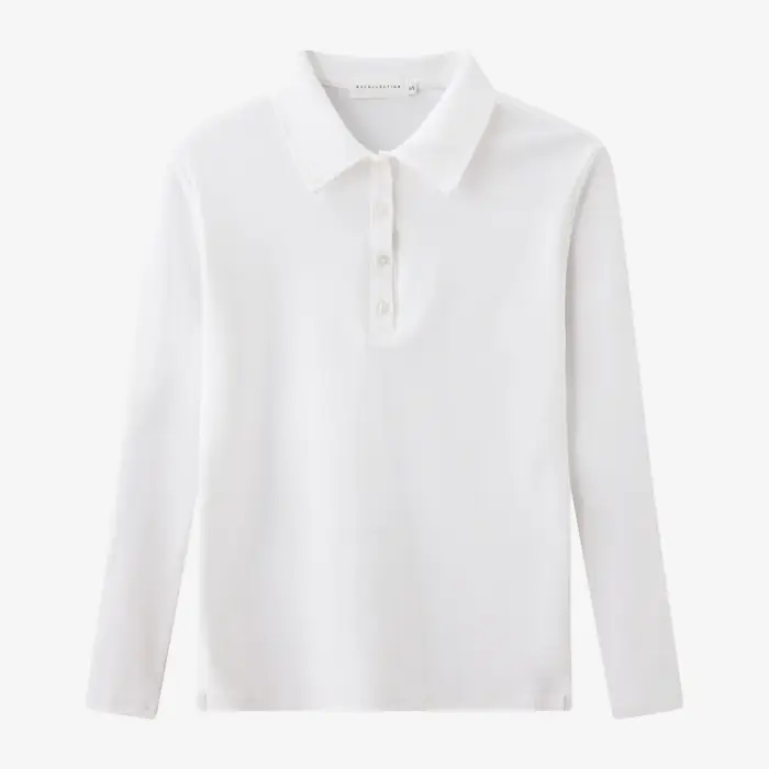 AS 2025 été femme ajusté design polo hauts haute qualité tissu extensible dame vêtements