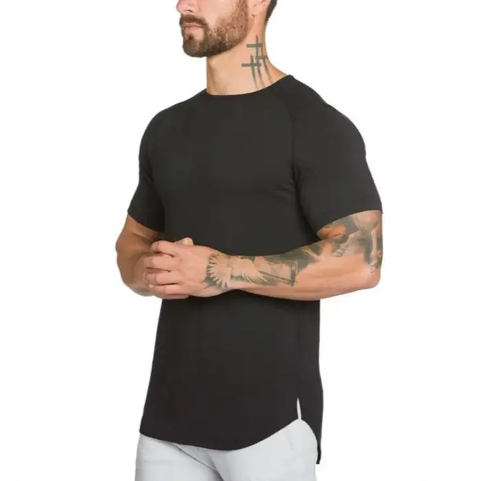 Vêtements de sport vierges Fitness T-shirt hommes mode étendre Hip Hop été à manches courtes