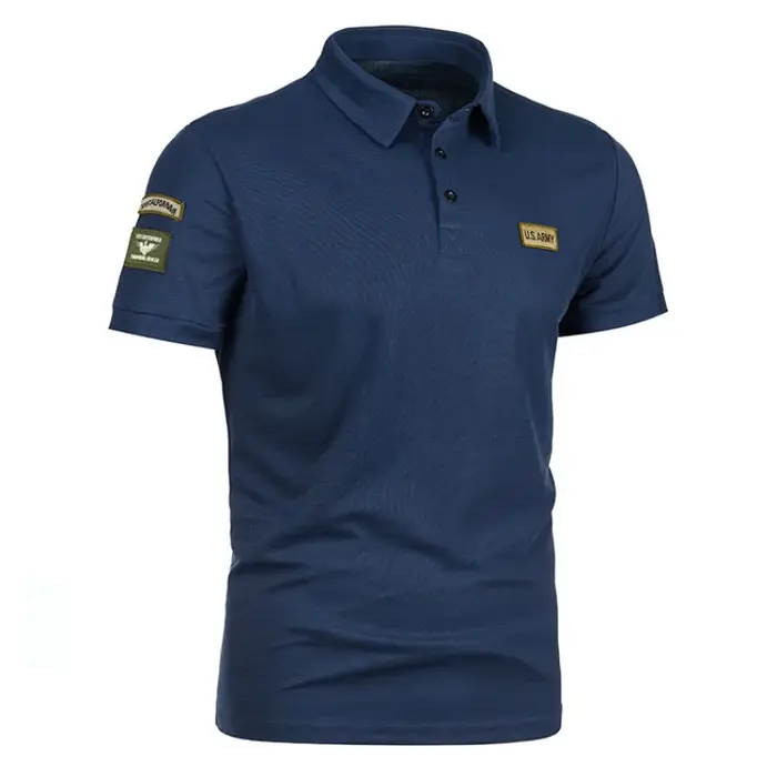 Polo coréen à manches courtes pour hommes