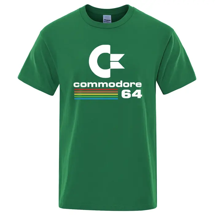 T-shirts Homme Été 2026 – T-shirt Imprimé Commodore 64 C64 SID Amiga Rétro – Design Cool Streetwear – Haut à Manches Courtes en Coton