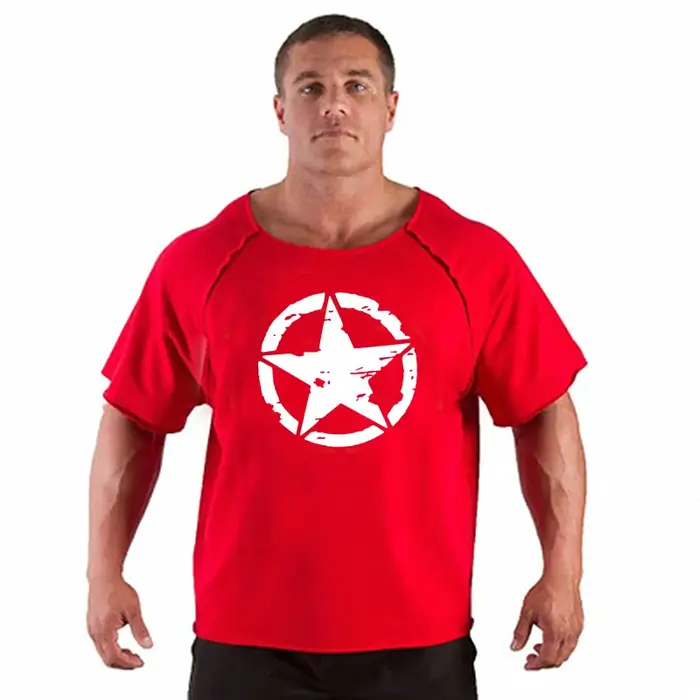 T-shirts pour hommes Fitness hommes chemise de musculation manches chauve-souris chemise de chiffon