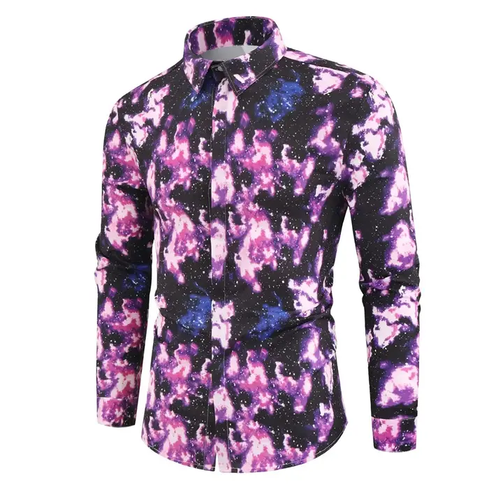 Chemise à manches longues pour hommes, style hawaïen, impression 3D, mode décontractée, haut confort