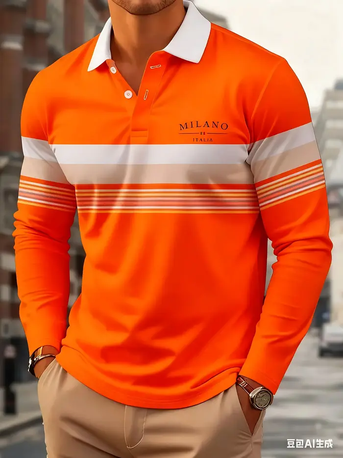 La nouvelle chemise POLO douce pour la peau pour hommes de printemps et d'automne 2025 est un vêtement