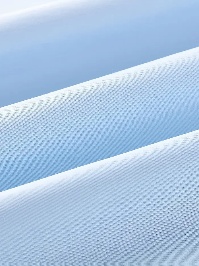 Chemise élégante à manches longues pour homme - Tissu en polyester décontracté