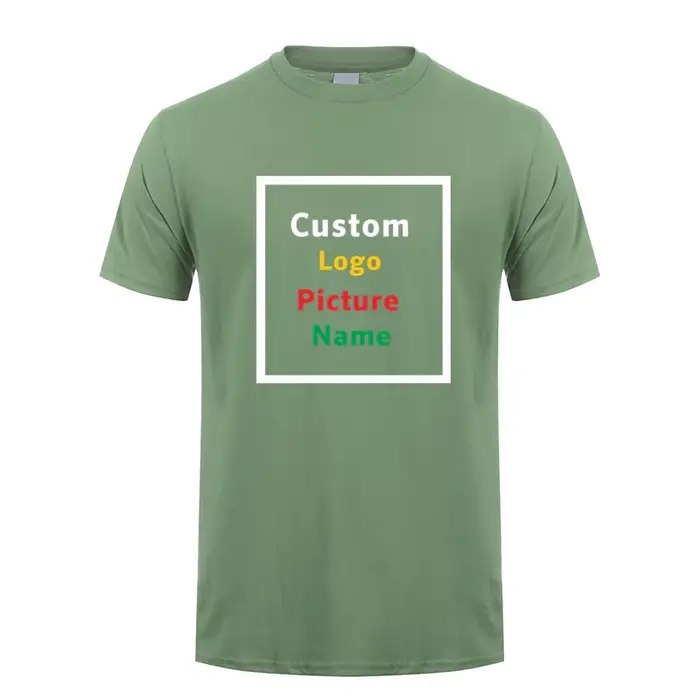 T-Shirt personnalisé faites votre conception Logo texte hommes imprimer équipe d'entreprise