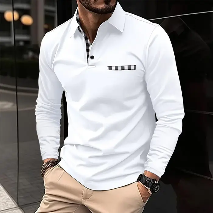 Polo à manches longues pour homme