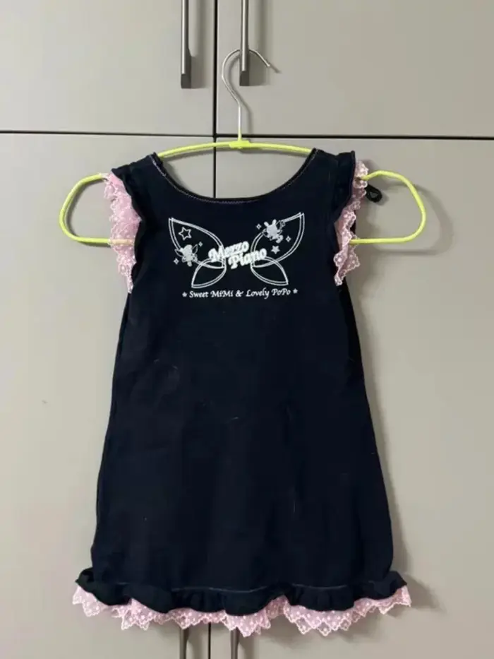 Kawaii Harajuku épissé dentelle col rond sans manches Camisole ample Y2k esthétique mignon dessin animé impression t-shirts japonais décontracté hauts