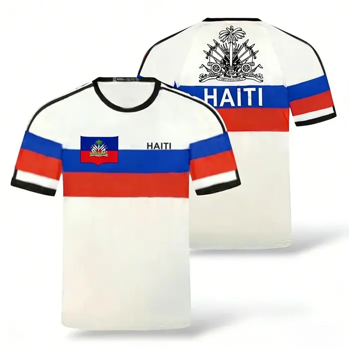 2026 Nouveau Haïti Football T-shirts Sport Casual Haïtien