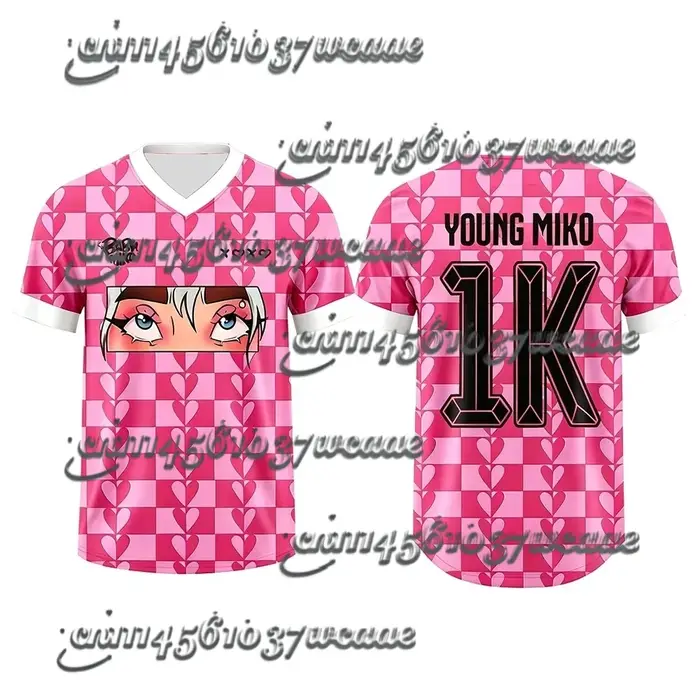 Young Miko Late Checkout Jersey T-shirt d'été à manches courtes et col en V