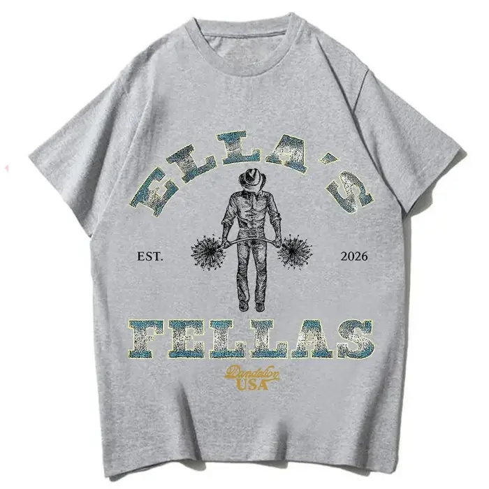T-shirt tendance vintage été 2026 Ella Langley Ella's Fellas pour homme et femme
