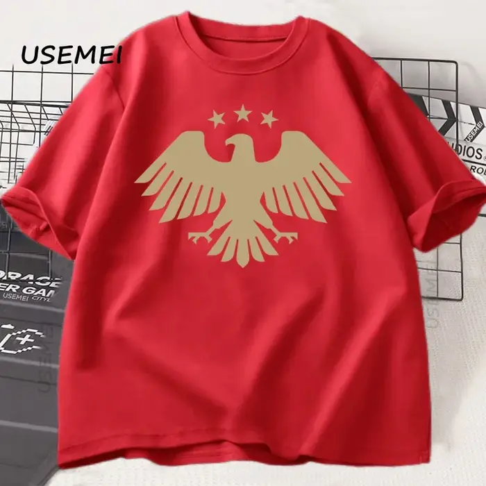 T-Shirt homme aigle de la syrie graphique t-shirts décontracté coton à manches courtes