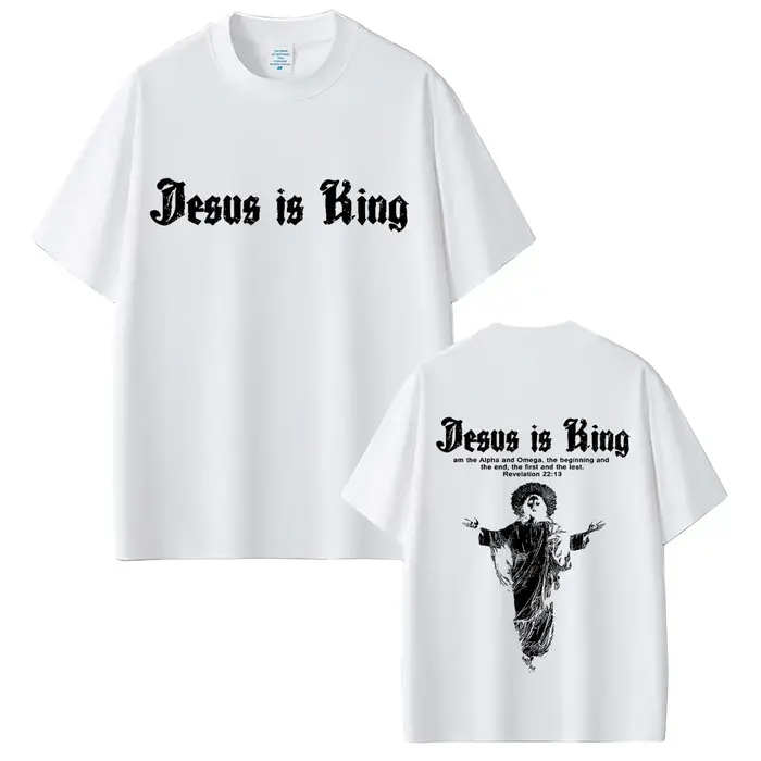 Jésus est roi T-shirt graphique chrétien religieux à manches courtes T-shirts été hommes femmes mode gothique Rock