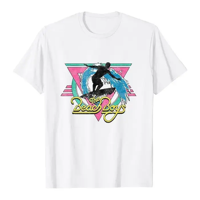 The Beach Boys - T-shirt à manches courtes en pur coton pour hommes