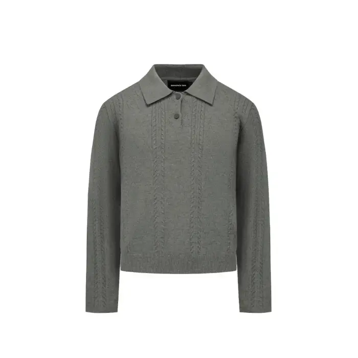 Polo en tricot jacquard pour homme, style rétro, manches longues, col à revers
