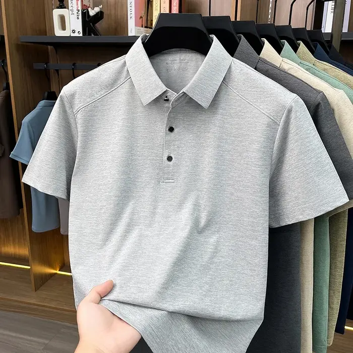 Chemises polo pour hommes à manches courtes