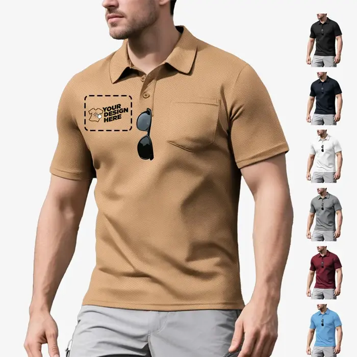 Polo à revers à manches courtes pour hommes