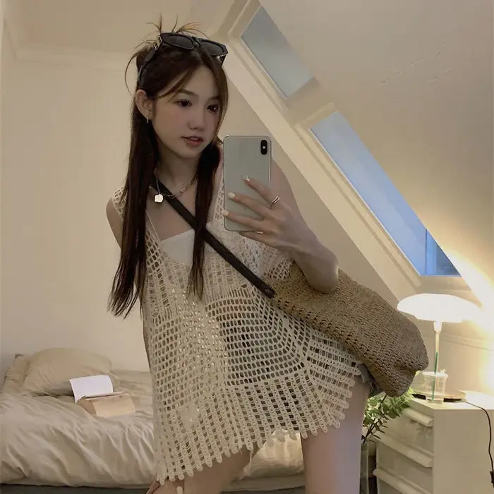 Haut en Crochet Précieux pour Femme