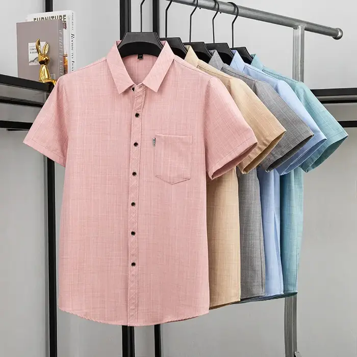 Chemise d'été à manches courtes pour hommes