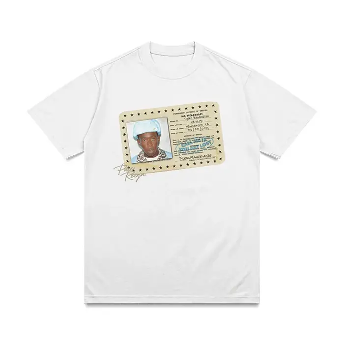 Nouveaux T-shirts de Skateboard et images de carte d'identité imprimées en pur coton pour garçons