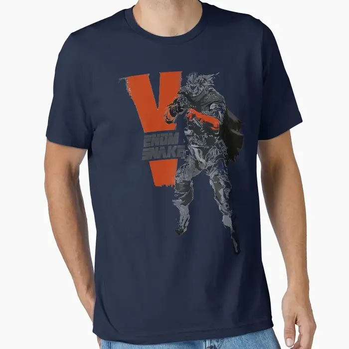 MGSV rétro Venom serpent Kojima jeu vidéo Metal Gear solide t-shirt pour hommes 100% coton grande taille hauts pour adultes S-6XL
