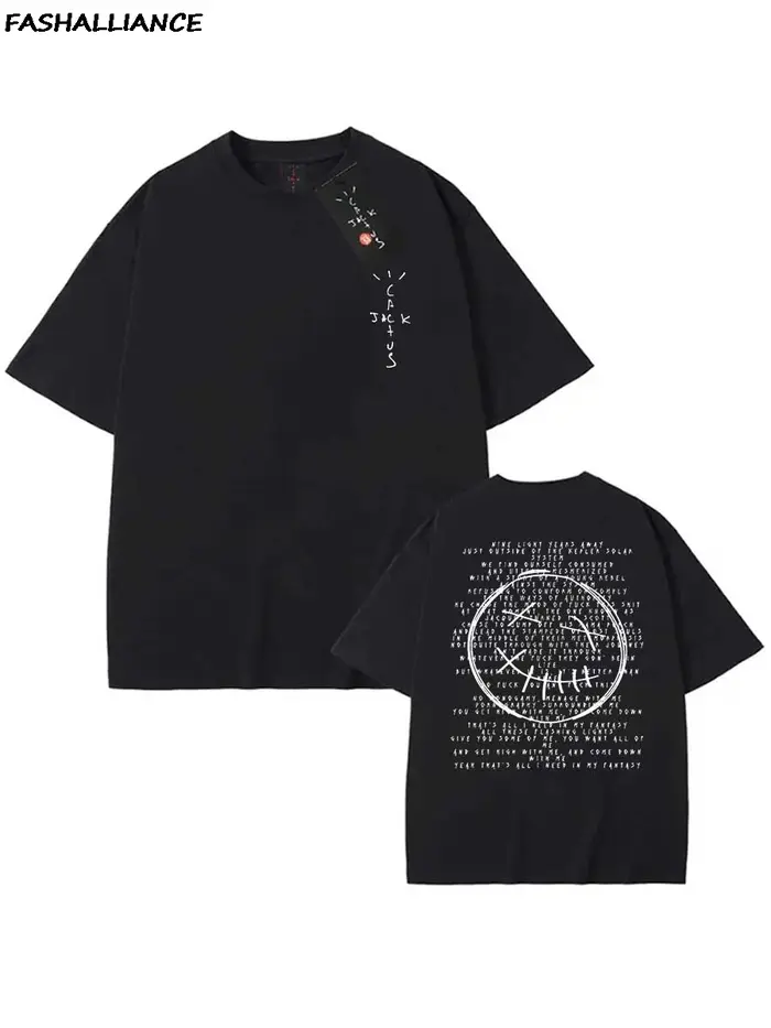 2025 Cuctus Jack Merch 100% coton Hip Hop t-shirt pour hommes femmes Utopia été Streetwear Vintage K