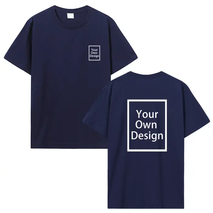 Coton personnalisé impression personnalisée à manches courtes T-shirt été hauts t-shirts bricolage votre Photo ou Logo