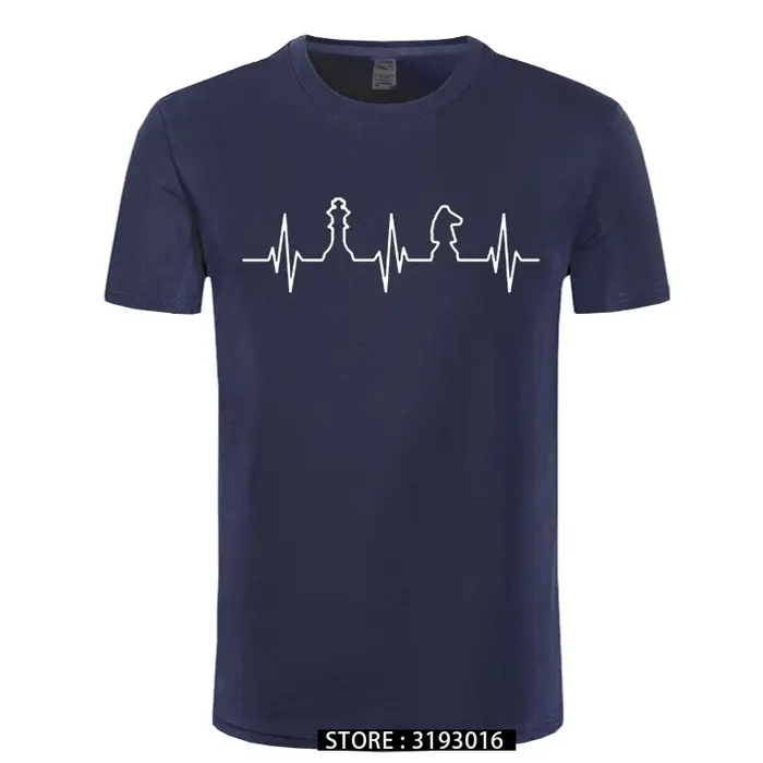 Battement de coeur d'échecs t-shirt homme à manches courtes hommes Cool amour jouant des échecs T-shirts