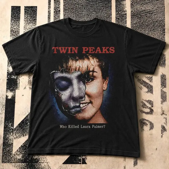 T-shirt graphique Twin Peaks Laura Palmer des années 90 pour femmes, en coton et respirant, à manche