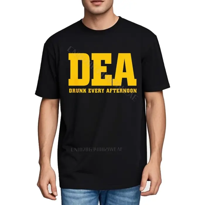 Homme T-shirt Streetwear t-shirts de tous les jours Dea Drunk chaque après-midi imprimé coton T-shir
