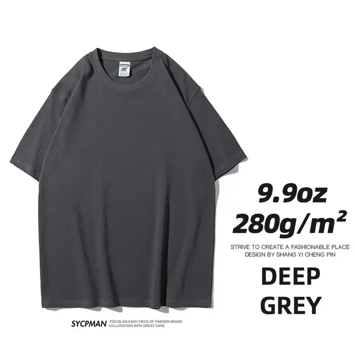 T-shirt Surdimensionné à Manches Courtes pour Homme, Haut en Coton de Haute Qualité en Couleur Unie,